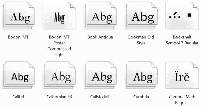 Install fonts in Windows 10